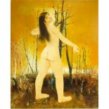 Pierre Lavarenne, French (1928) Oil on Canvas, Nude. Signed lower right. Good condition. Measures