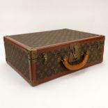 Vintage Louis Vuitton Monogram Canvas Hardside Suitcase. Signed, numbered 903778. Rubbing,