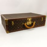 Vintage Louis Vuitton Monogram Canvas Hardside Suitcase. Signed. Rubbing, good used condition. No