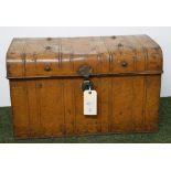 A vintage tin-trunk