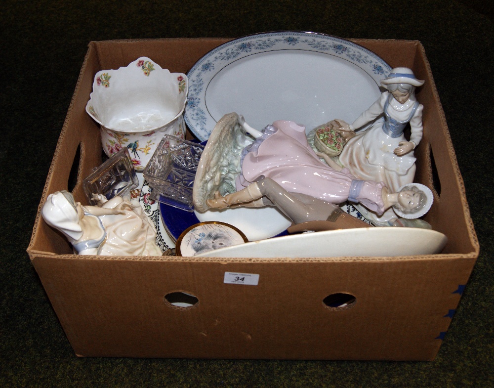 Box of mixed ceramics CONDITION REPORT; Available on request. Catalogue descriptions and condition