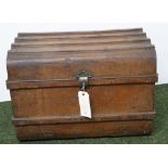 A vintage tin-trunk