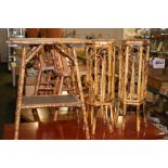 A bamboo occasional-table,