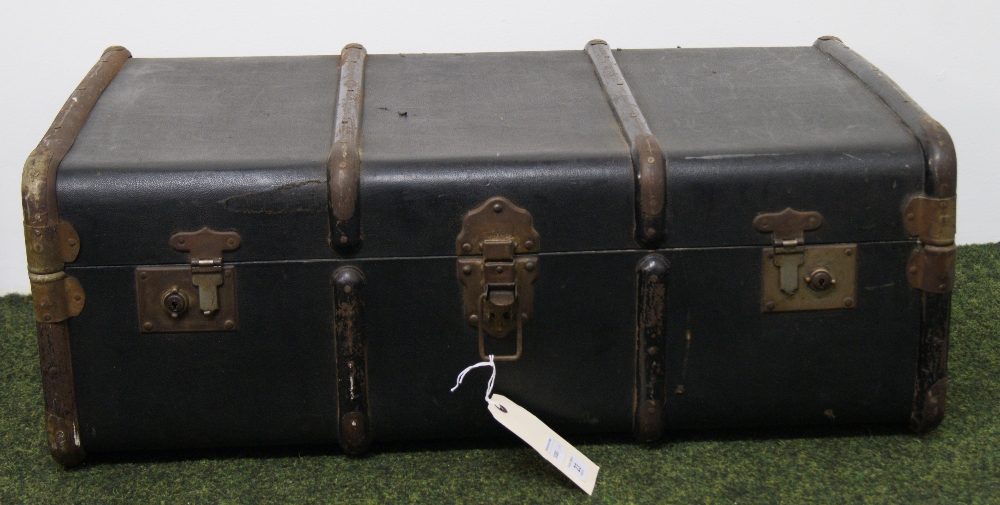 A vintage bound travel-trunk