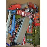 A collection of play-worn Dinky and other diecast model vehicles