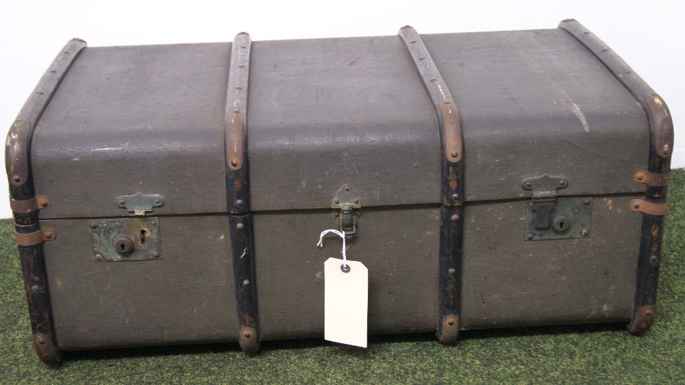 A vintage bound travel-trunk