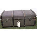 A vintage bound travel-trunk