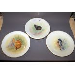 A set of four, Royal Worcester signed fish plates CONDITION REPORT; Available on request.