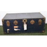 A vintage bound travel-trunk