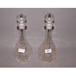 A pair of cut glass decanters with stoppers CONDITION REPORT; Available on request. Catalogue