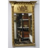 A Regency gilt rectangular pier-mirror