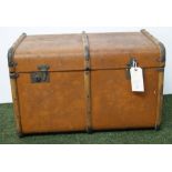 A vintage bound travel-trunk
