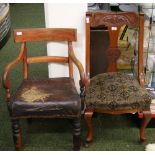 A mahogany desk chair,