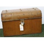 A vintage tin-trunk