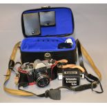 Praktica Nova 1 cased 35mm camera kit, with additional filters, lens and more,