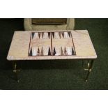 A marble topped occasional table