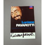 Luciano Pavarotti signed publicity shot CONDITION REPORT; Available on request. Catalogue