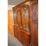 A reproduction mahogany glazed display c