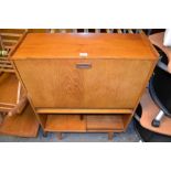 A vintage teak fall-front bureau