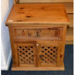 A Mexican pine occasional cupboard, with