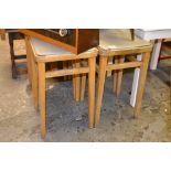 A set of four vintage stools