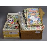 Two boxes of unsorted stamps (Large quantity), Worldwide,