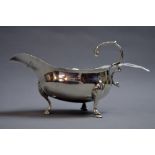 A silver sauce boat; London 1787; Hester Bateman.