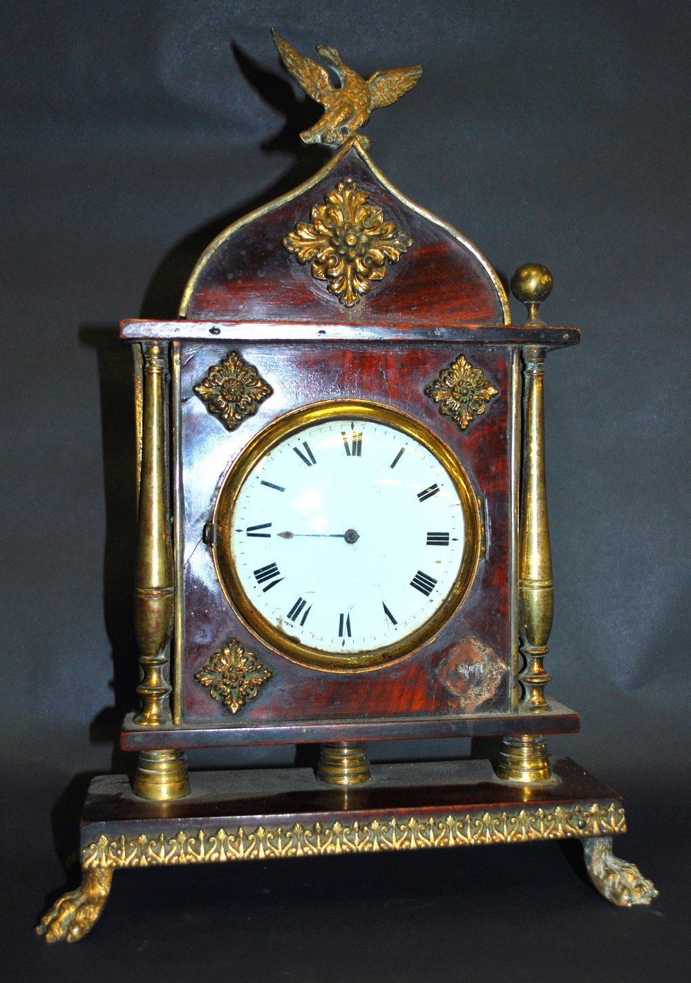 A French Regency gilt and mounted mantel-clock