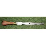 J H Griffiths an unusual very large vintage screwdriver with a mahogany grip,