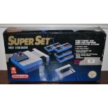 A boxed Nintendo Super Set NES version console