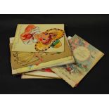 A selection of Victorian and later birthday and greeting cards.