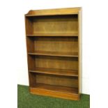 An oak open bookcase