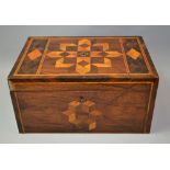 A large marquetry inlaid box. Approximat