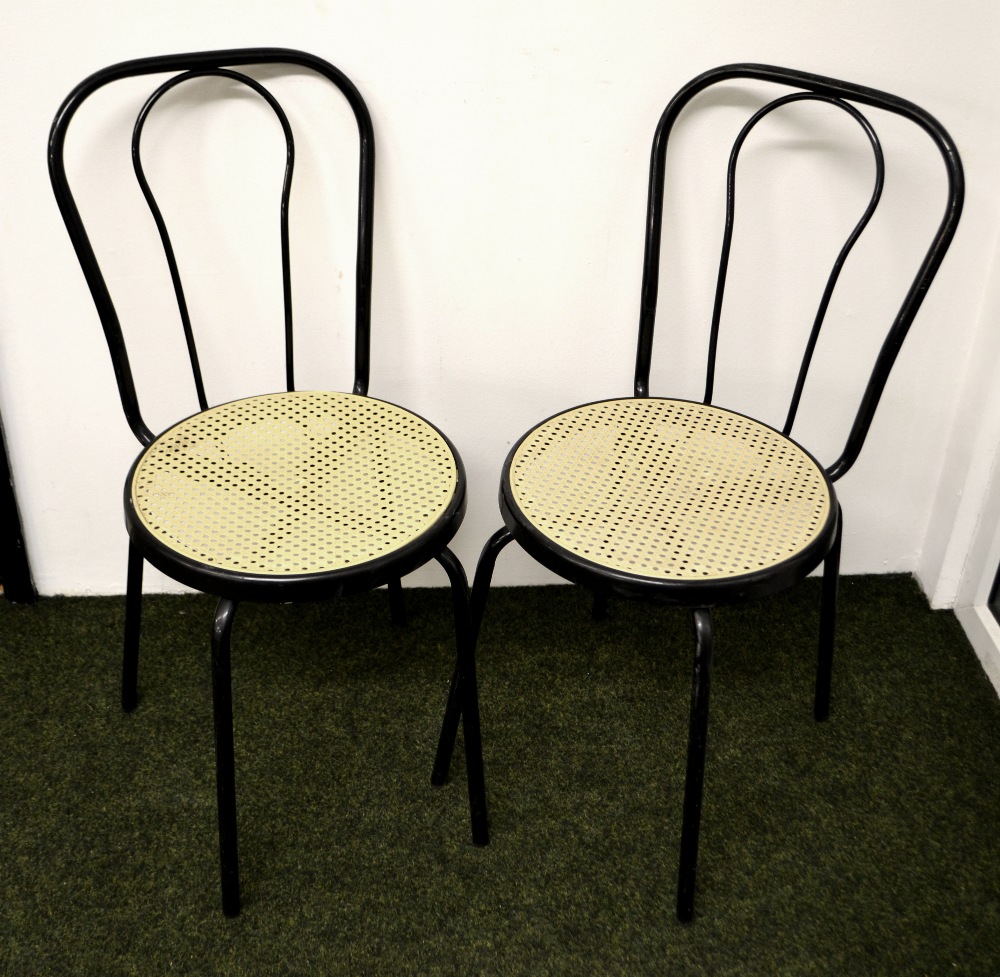 Set of four French bistro style chairs - Image 2 of 2