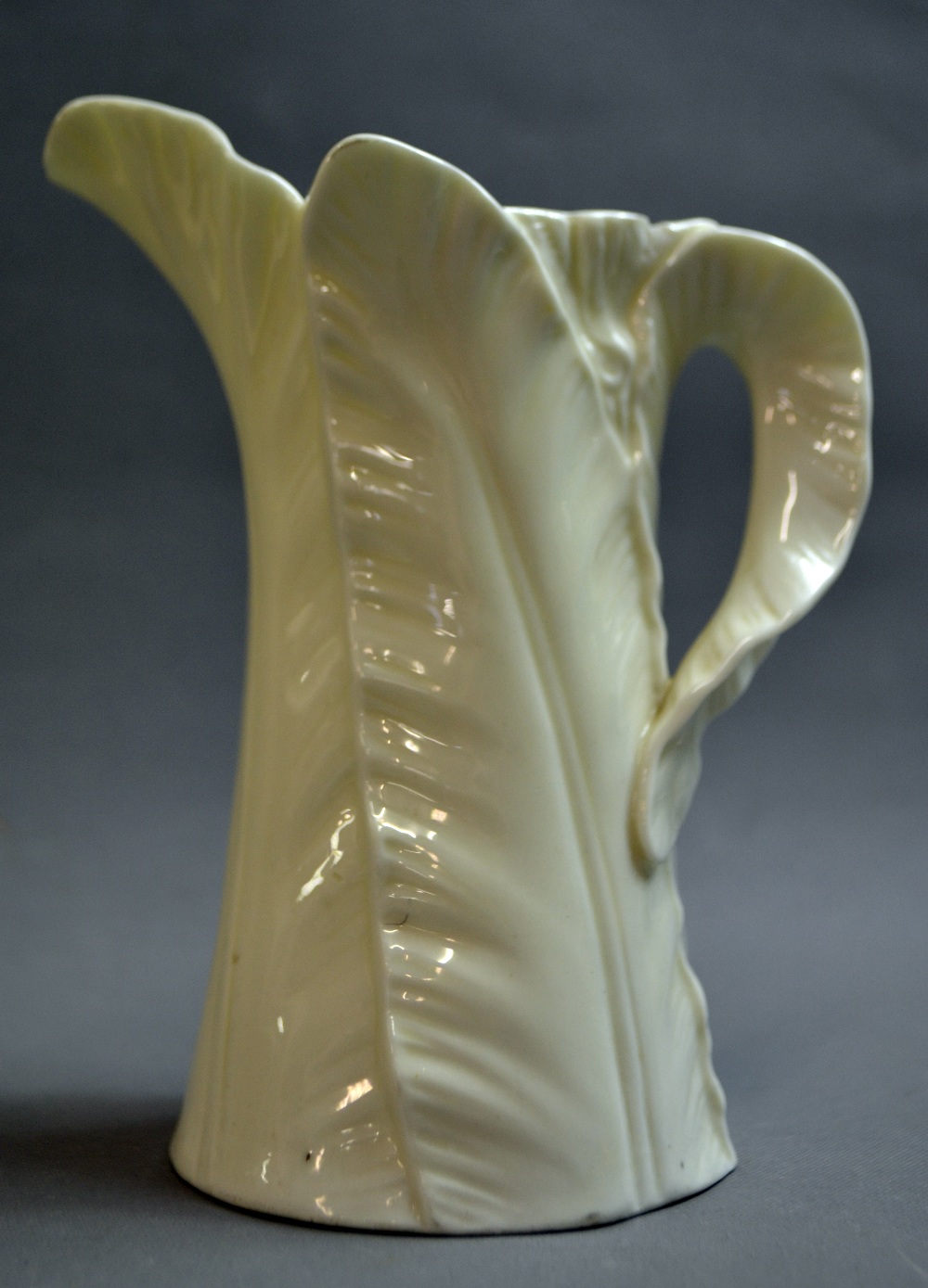 A Royal Worcester Chine Blanc leaf jug.