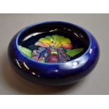 Small 'Blue Orchids' inverted bowl by Mo