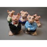 A set of 5, Wade, Natwest 'Piggies' with