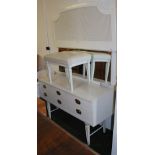 A dressing table with stool, together wi