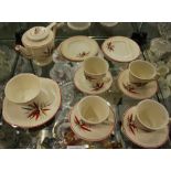 Childrens 15pc 1950's tea set in ceramic.