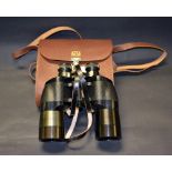 A set of Ross London binoculars in original leather case