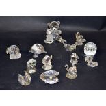 A selection of Swarovski and Swarovski-style animals etc.