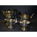 A viners silver plated four piece tea service