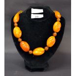 An amber necklace,