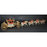 Britians George VI Coronation Coach with 8 horses (painted lead)