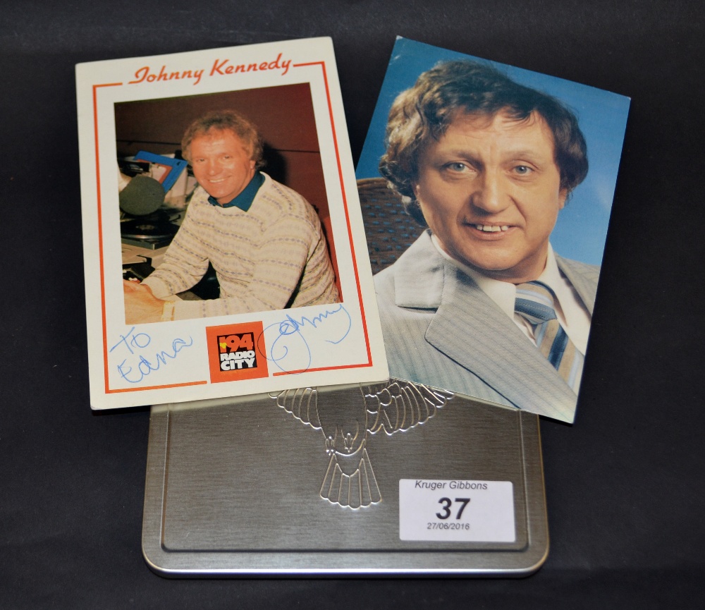 Autographed publicity shots of Ken Dodd and Johnny Kennedy,