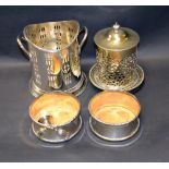 A selection of silver plate,