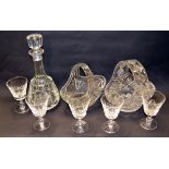 A large selection of good quality cut glass