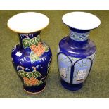 A pair of large Oriental-style vases