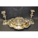 An impressive silver plated entree dish and cover