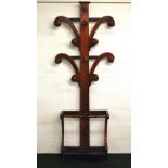 A mid-Victorian mahogany hat stand with